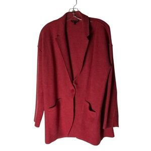 Eileen Fisher Merino Wool Knit Blazer Sweater